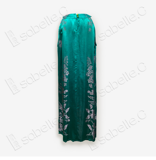 Halter-neck Vintage Silk Dress