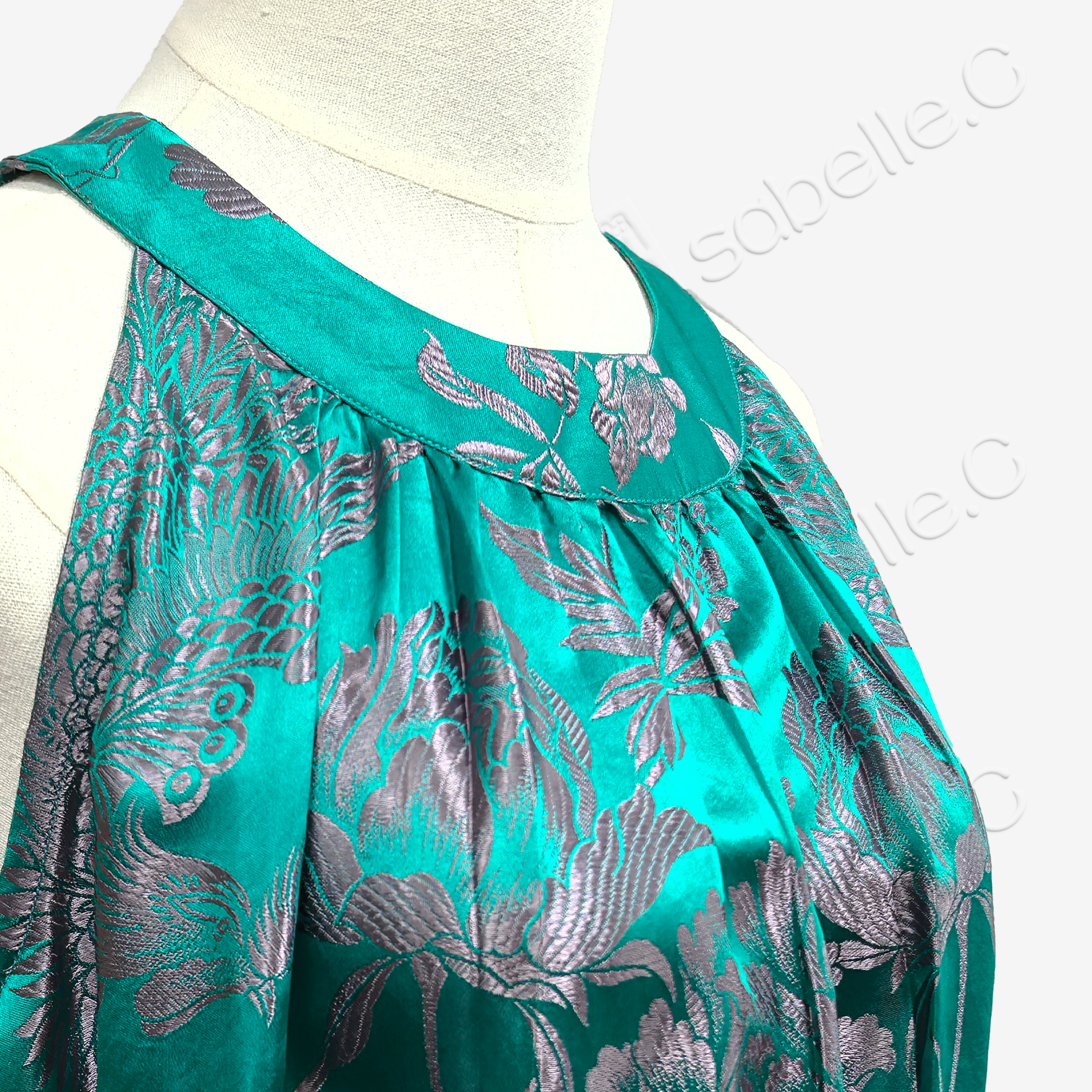Halter-neck Vintage Silk Dress