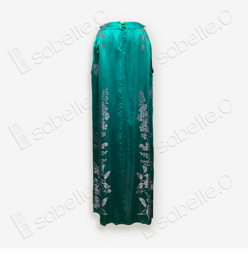 Halter-neck Vintage Silk Dress