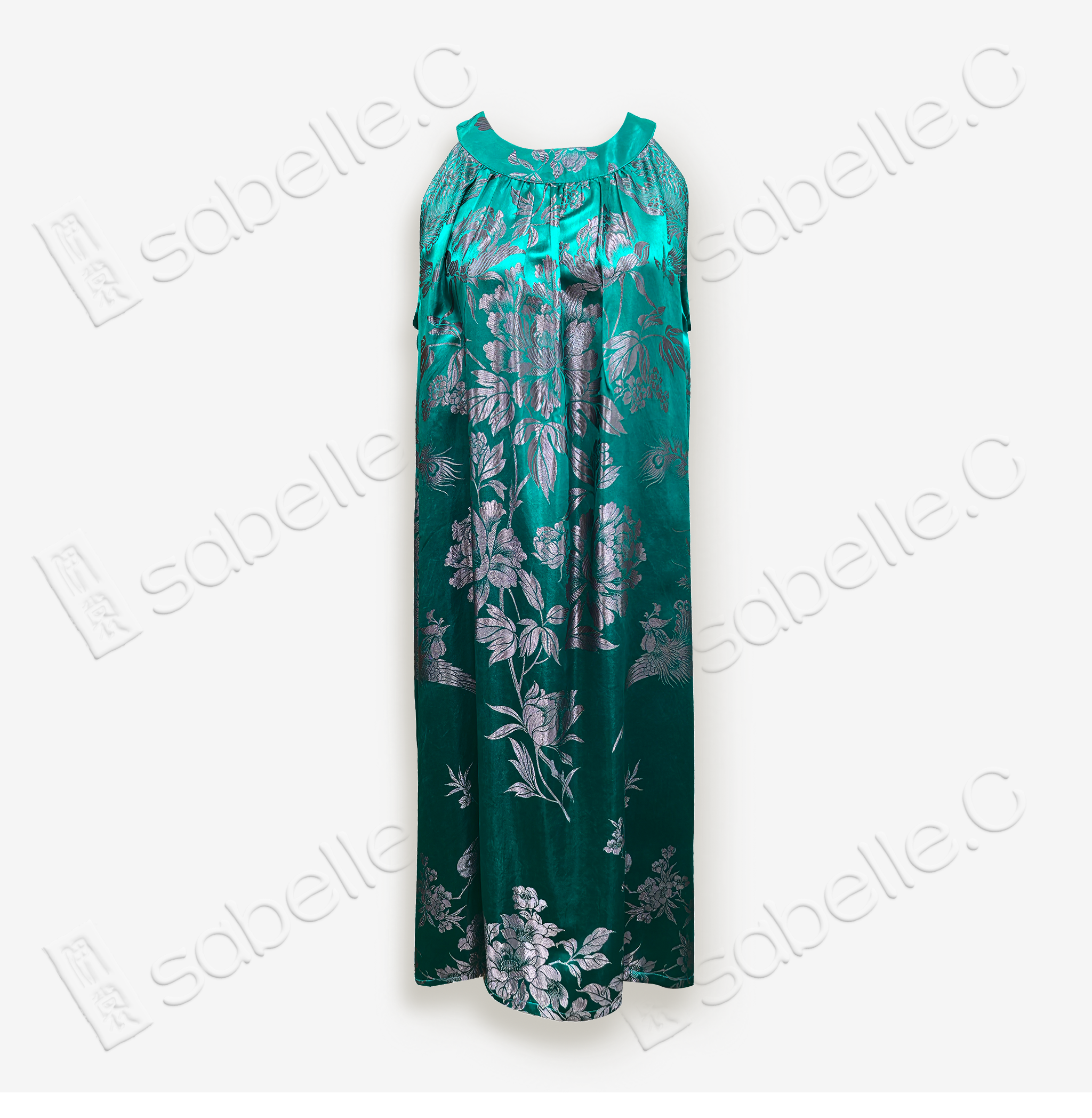 Halter-neck Vintage Silk Dress