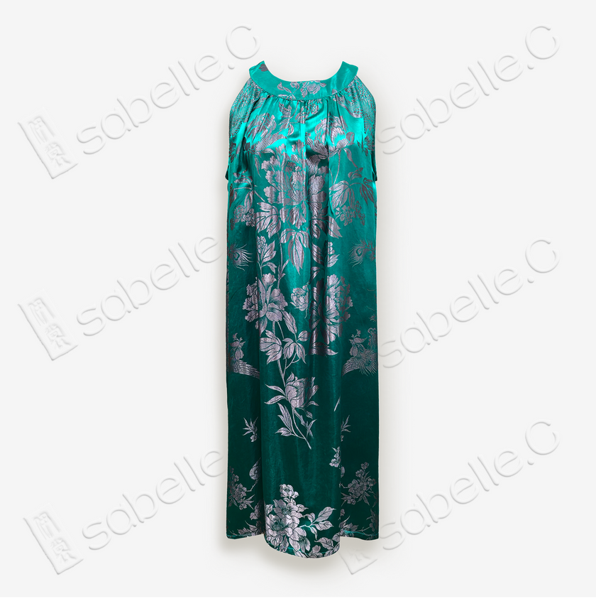 Halter-neck Vintage Silk Dress