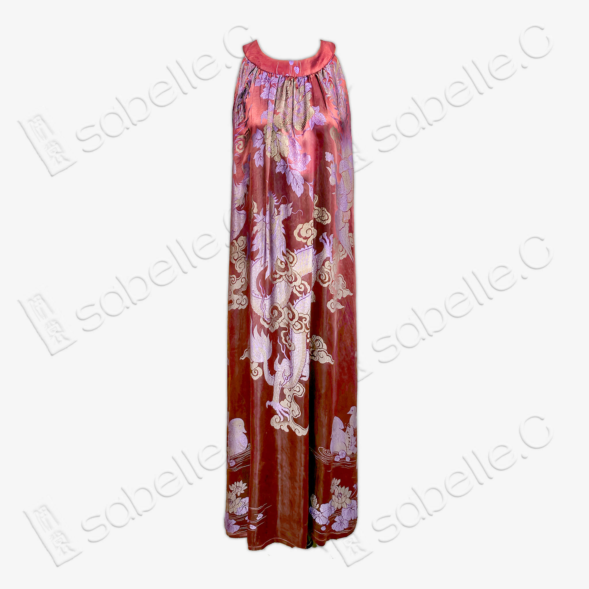 Halter-neck Silk Dress