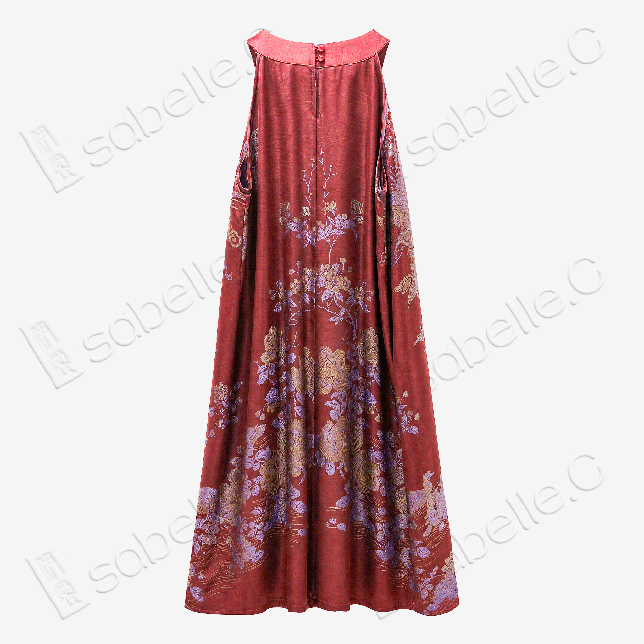 Heritage Silk Halter Dress Series - 「古韵」古董真絲老緞掛脖裙