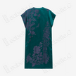 Emerald Green Purple Peony Antique Silk Tunic - 「翠影紫芍」古董真絲上衣
