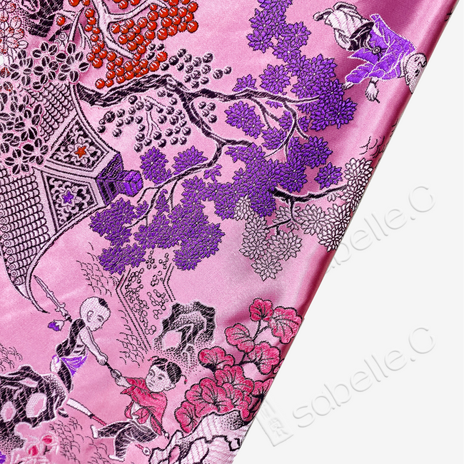 Stand-up Collar Modified Satin Qipao