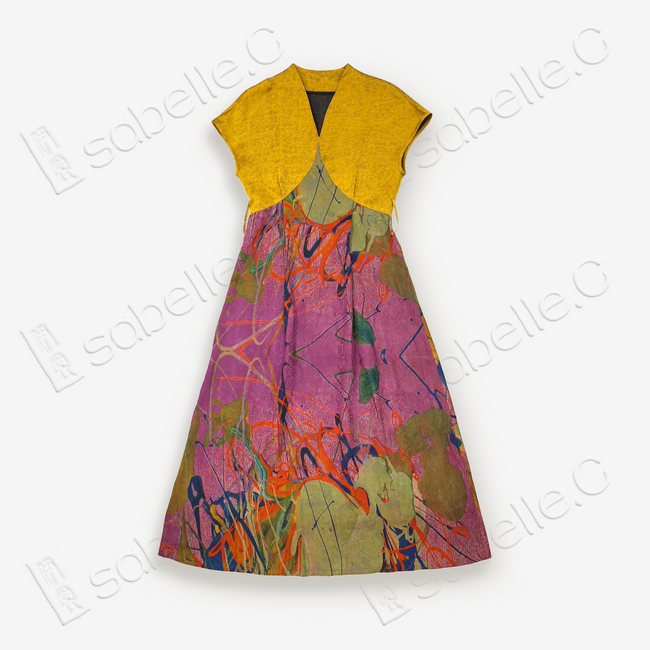 Neo-Chinese Patchwork Long Dress