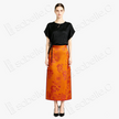 Crimson Glow Double Happiness Silk Maxi Skirt - 「丹霞雙喜」真絲面料長裙