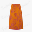 Crimson Glow Double Happiness Silk Maxi Skirt - 「丹霞雙喜」真絲面料長裙