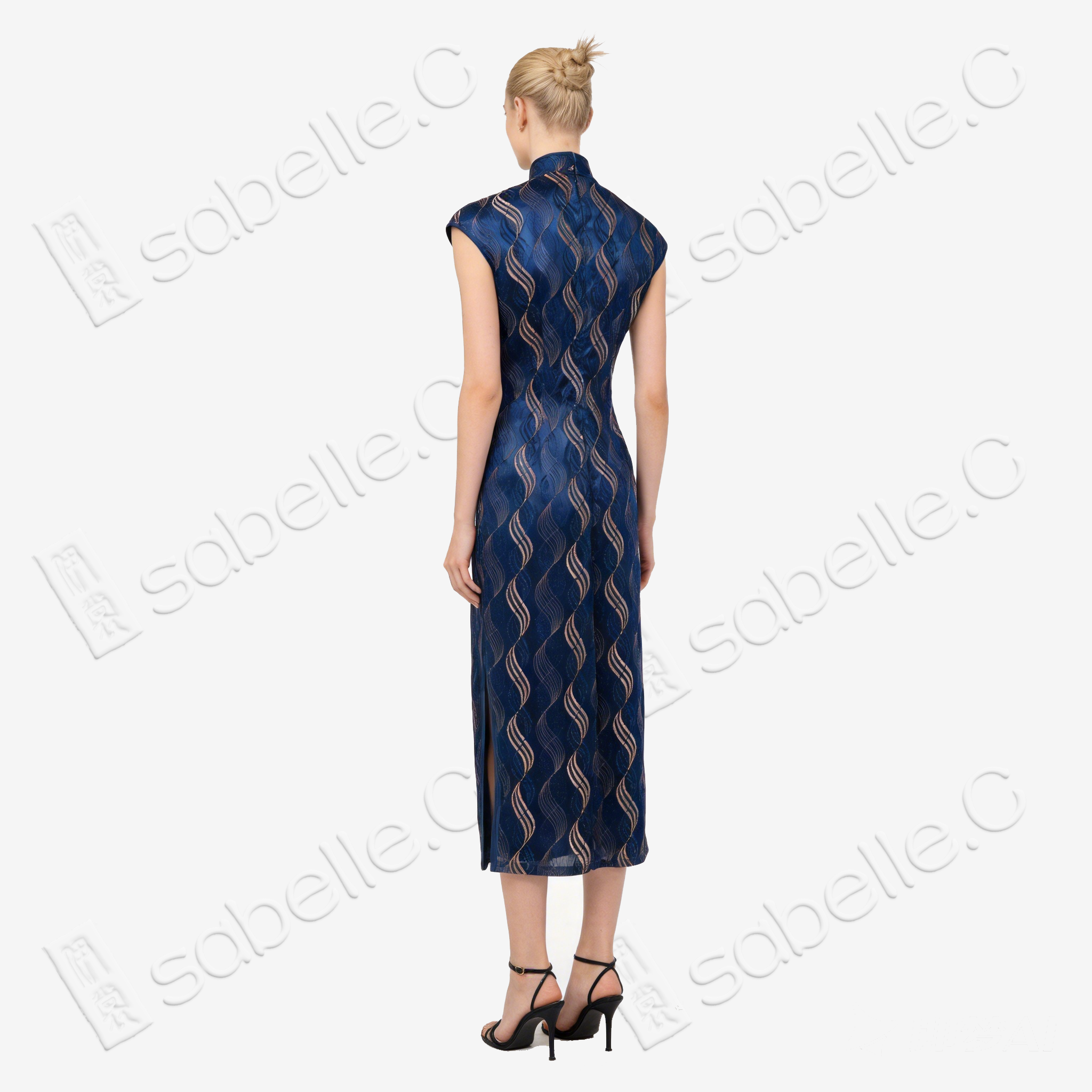 Starry Blue Golden Ripple Shanghai Style Qipao - 「星空金瀾」海派旗袍