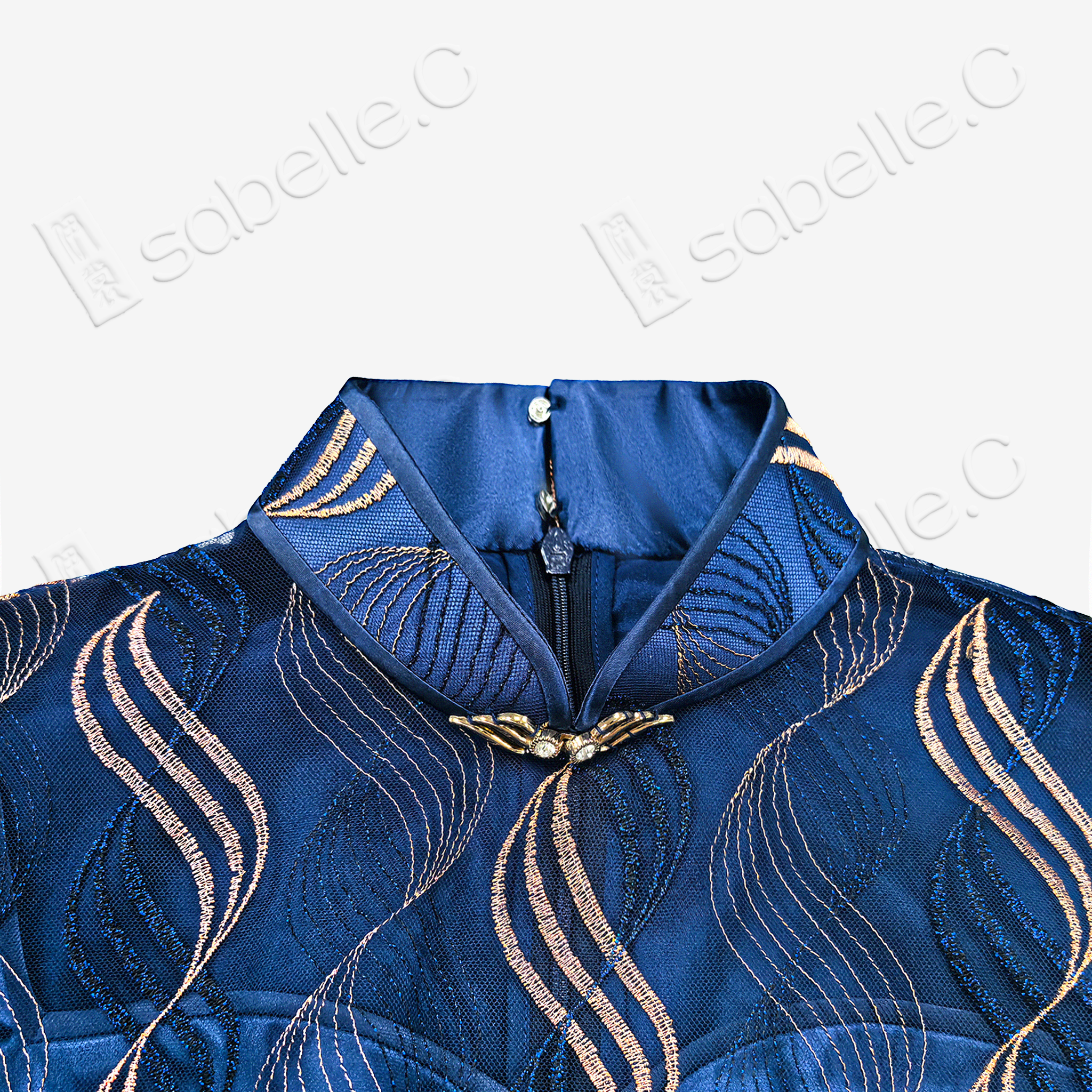 Starry Blue Golden Ripple Shanghai Style Qipao - 「星空金瀾」海派旗袍