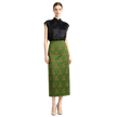 Moss Tone Golden Bloom Gambiered Canton Silk Dress - 「苔蘚金華」香雲紗半身裙