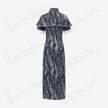 Misty Blue Stone Texture Denim Qipao - 「青嵐石紋」牛仔旗袍
