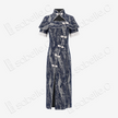 Misty Blue Stone Texture Denim Qipao - 「青嵐石紋」牛仔旗袍