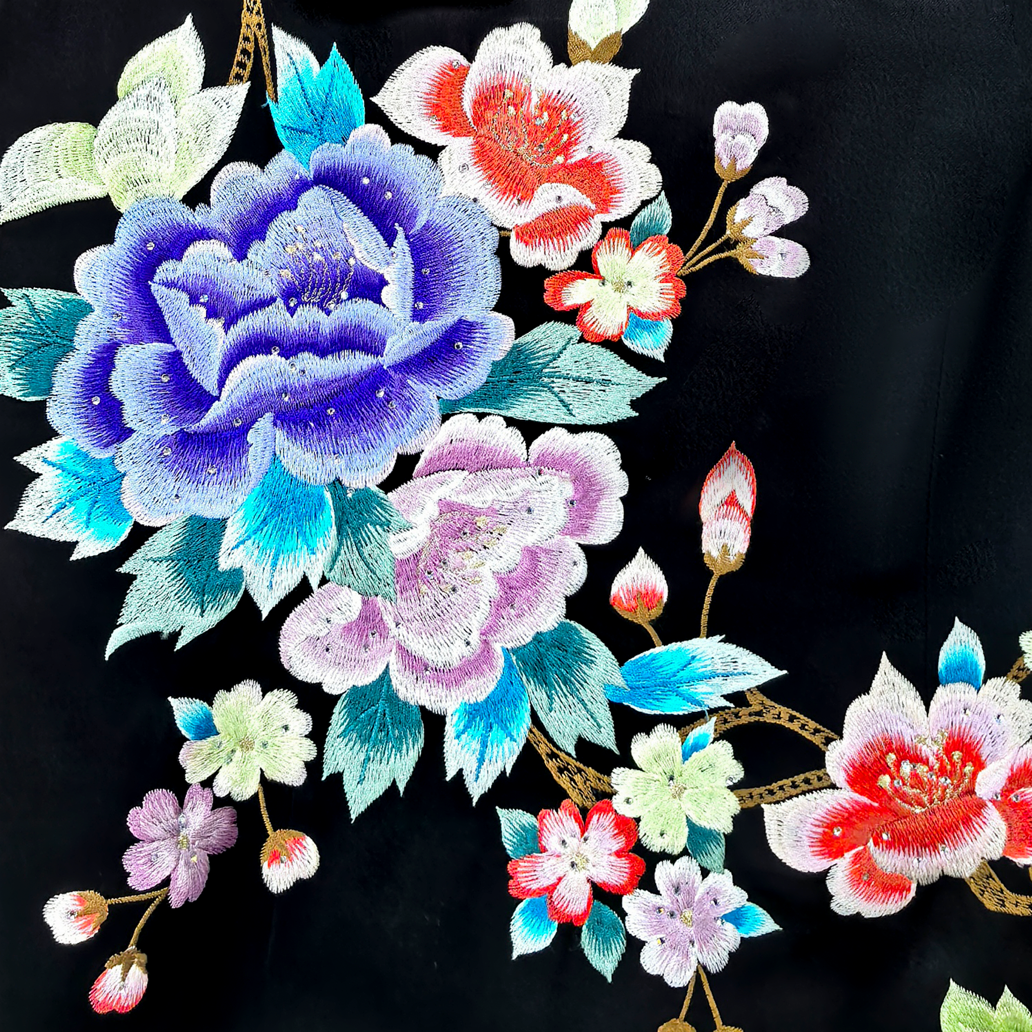 Embroidered Silk Qipao Dress