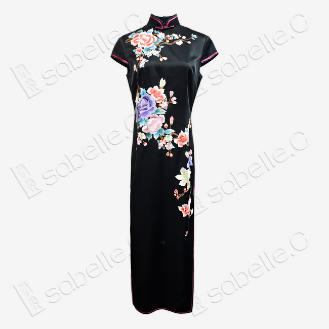 Embroidered Silk Qipao Dress