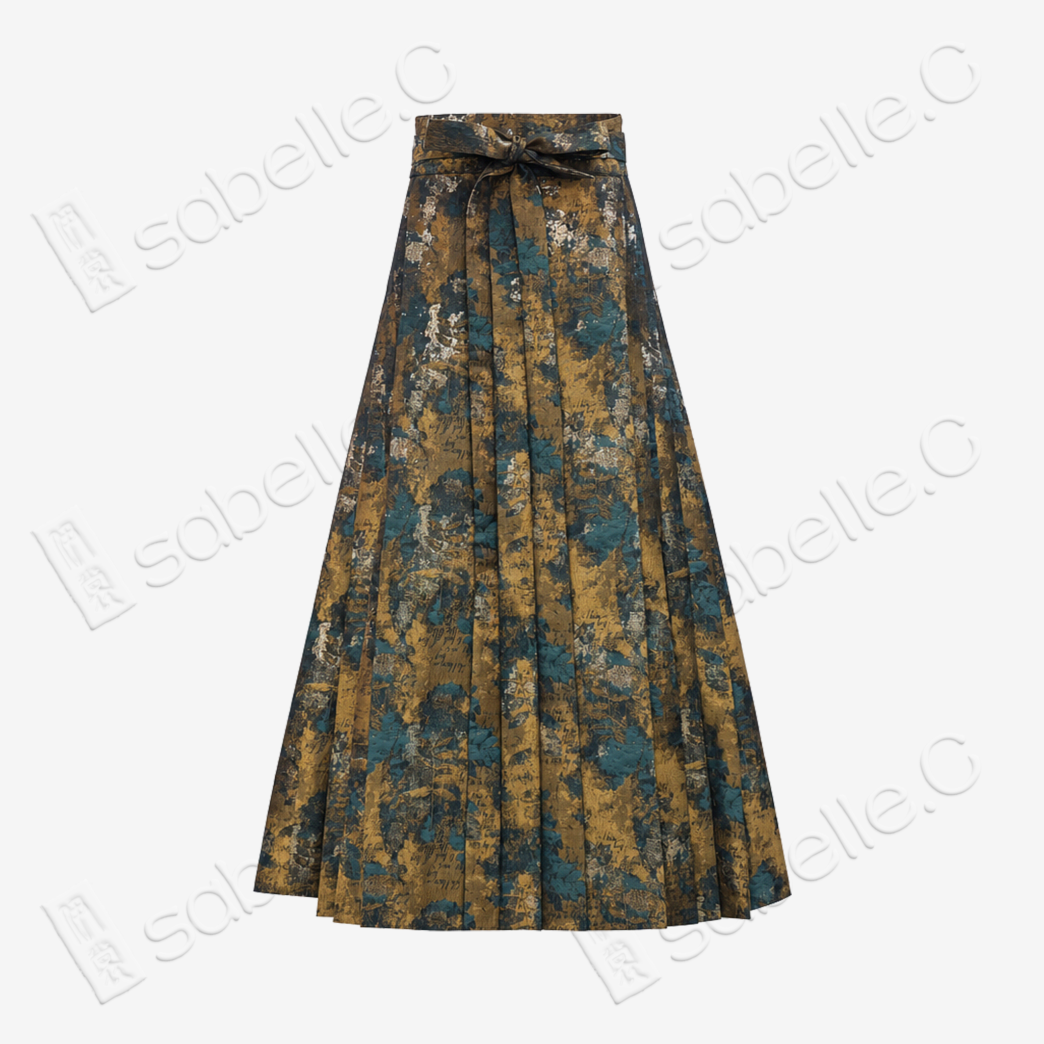 Jade Gilded Mist Silk Ma Mian Skirt Set - 「翠金煙綺」馬面裙套裝