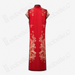 Golden Phoenix Peony Vintage Satin Qipao - 古董真絲老緞旗袍