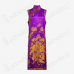 Violet Lotus Vintage Silk Satin Qipao - 金荷鴛鴦古董真絲老緞旗袍