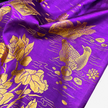 Violet Lotus Vintage Silk Satin Qipao - 金荷鴛鴦古董真絲老緞旗袍