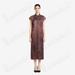 Sandalwood Glow Purple Phoenix Antique Silk Satin Qipao - 「檀霞紫鳳」古董真絲面料旗袍