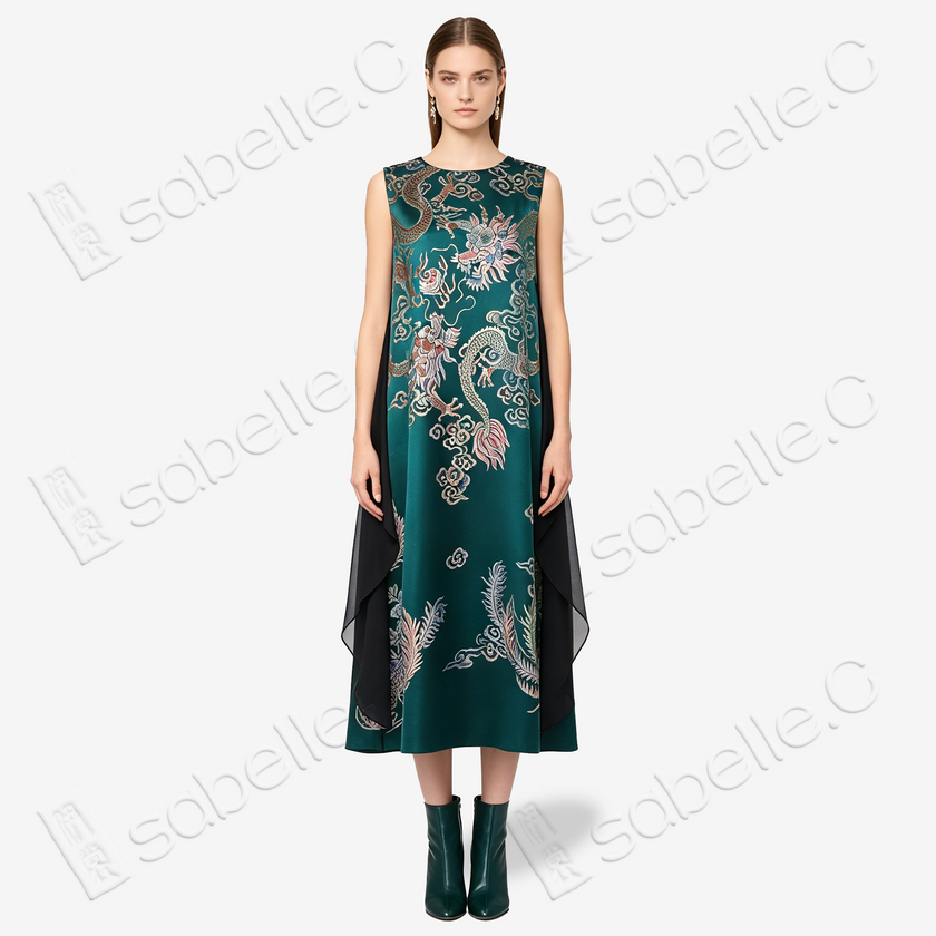 Vintage Silk Brocade Tunic Dress Collection - 古董真絲老緞裙裝系列