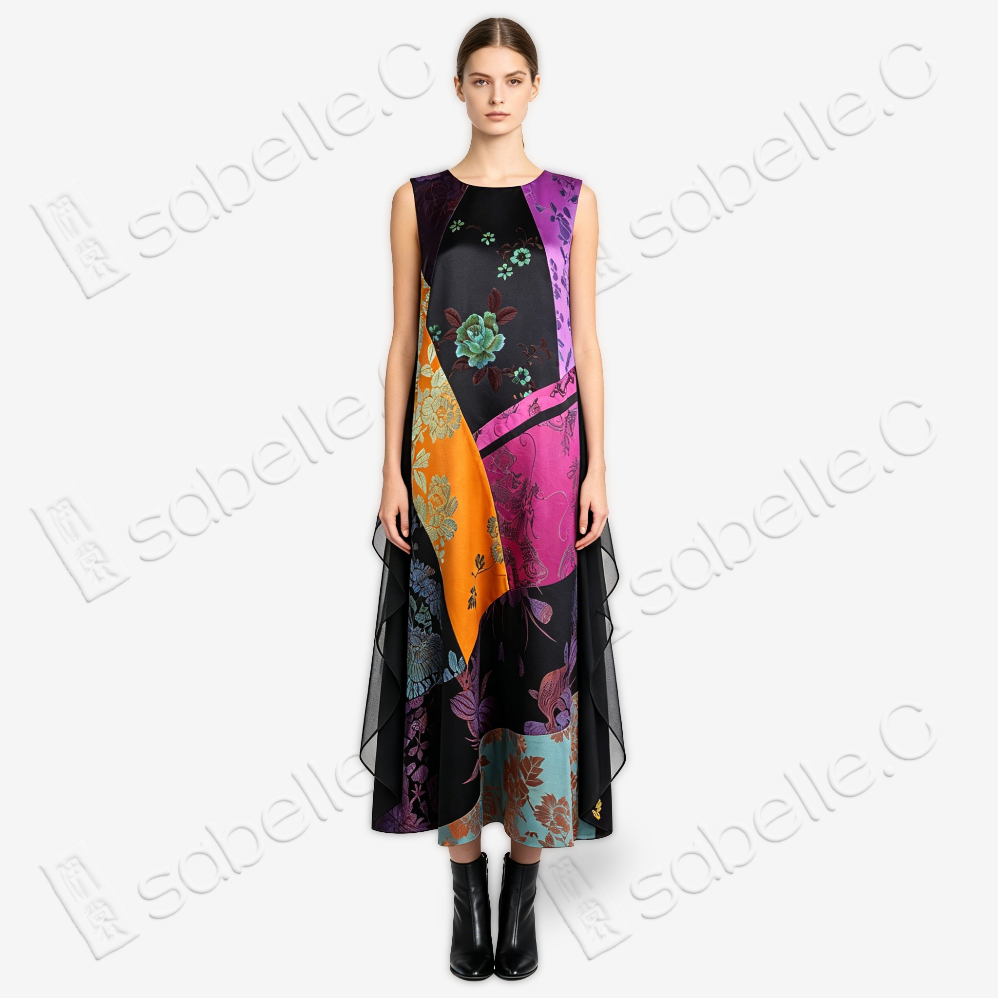 Vintage Silk Brocade Tunic Dress Collection - 古董真絲老緞裙裝系列