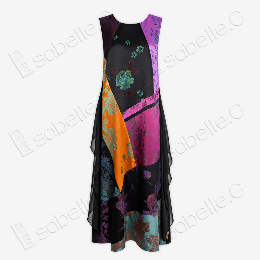 Vintage Silk Brocade Tunic Dress Collection - 古董真絲老緞裙裝系列