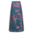 Emerald Peony Vintage Silk Mamian Skirt - 古董真絲老緞馬面裙