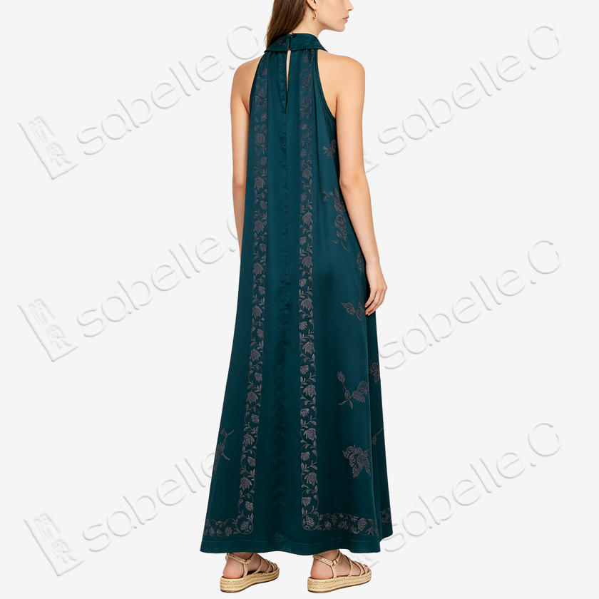Heritage Silk Halter Dress Series - 「古韵」古董真絲老緞掛脖裙