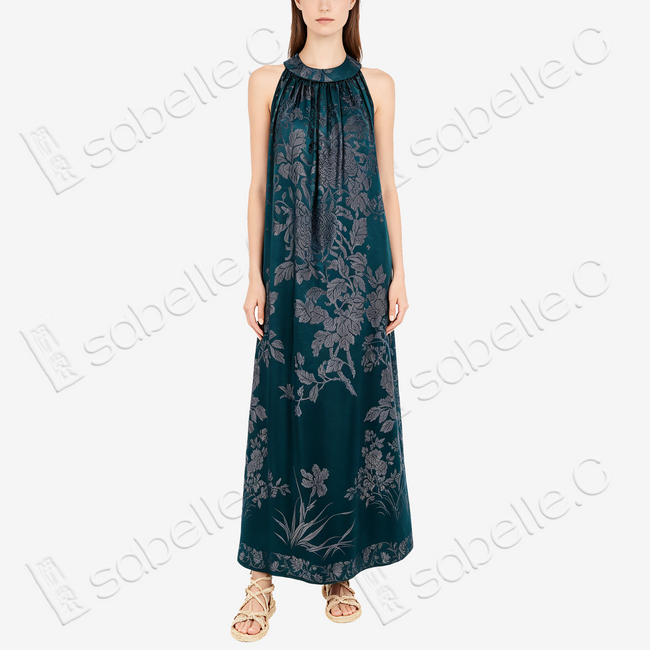 Heritage Silk Halter Dress Series - 「古韵」古董真絲老緞掛脖裙