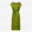Moss Green Pine & Auspicious Cloud Gambiered Canton Silk Dress - 「苔綠雲松」香雲紗長裙