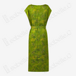 Moss Green Pine & Auspicious Cloud Gambiered Canton Silk Dress - 「苔綠雲松」香雲紗長裙