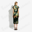 Ink Emerald Dragon & Phoenix Vintage Silk Satin Qipao - 墨翠龍鳳呈祥真絲老緞旗袍