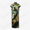 Ink Emerald Dragon & Phoenix Vintage Silk Satin Qipao - 墨翠龍鳳呈祥真絲老緞旗袍