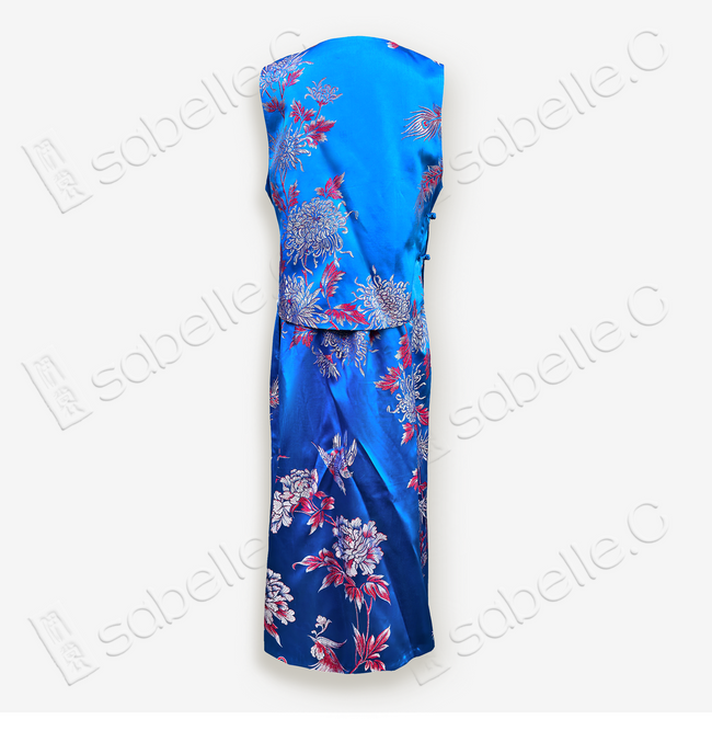 Peony Embroidered Silk Set