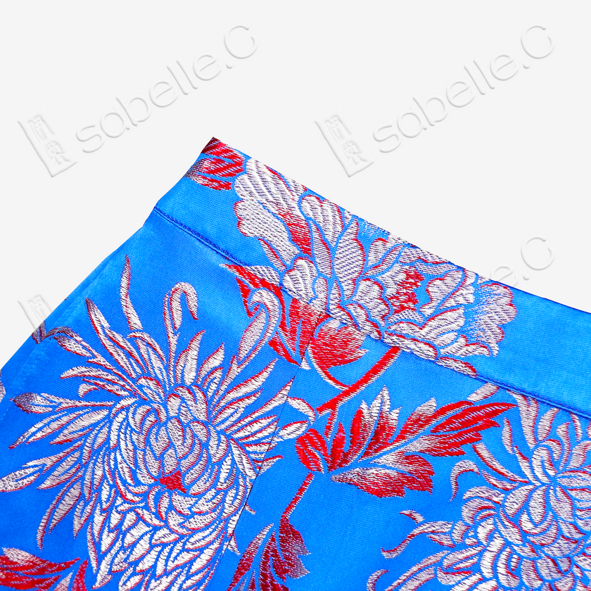 Peony Embroidered Silk Set