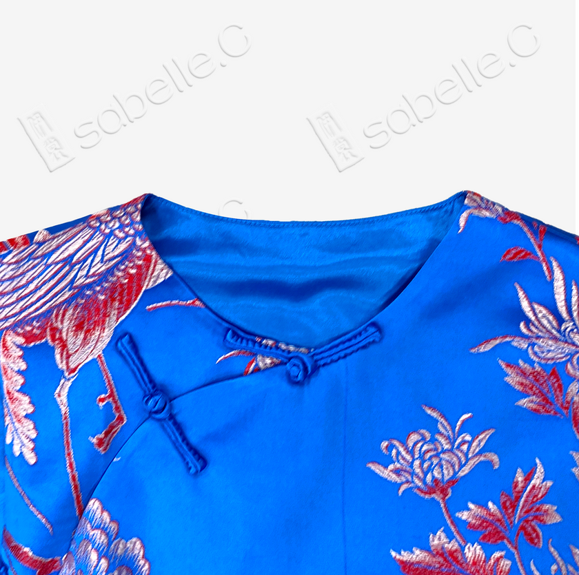 Peony Embroidered Silk Set