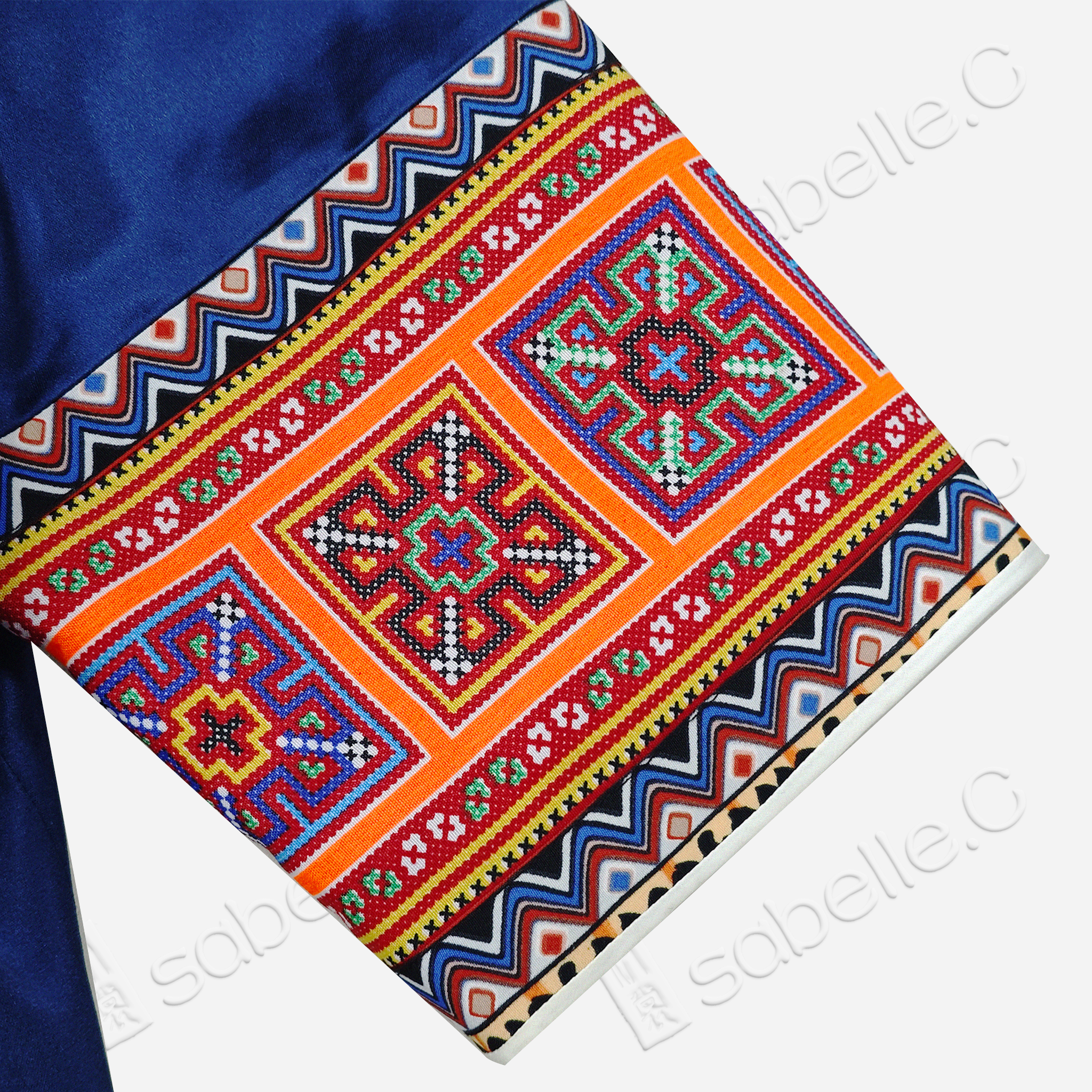 Miao Border Pattern Silk Long Qipao - 苗疆紋真絲長旗袍