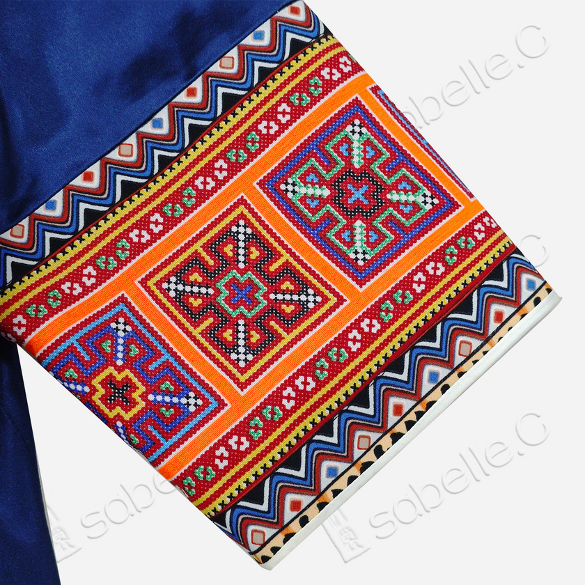 Miao Border Pattern Silk Long Qipao - 苗疆紋真絲長旗袍
