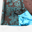 Agarwood Jade Peony Vintage Silk Skort - 深棕牡丹紋古董真絲老緞裙褲