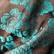 Agarwood Jade Peony Vintage Silk Skort - 深棕牡丹紋古董真絲老緞裙褲