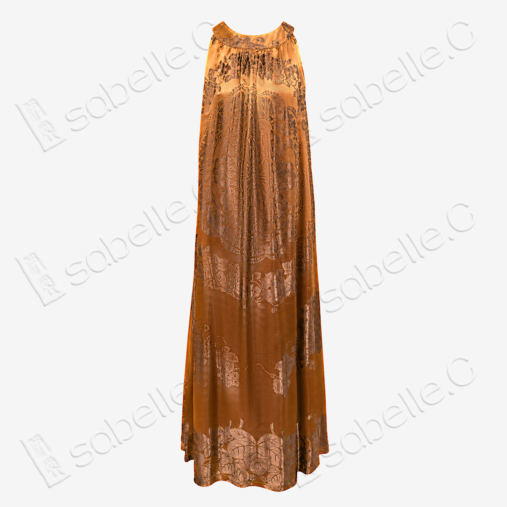Heritage Silk Halter Dress Series - 「古韵」古董真絲老緞掛脖裙