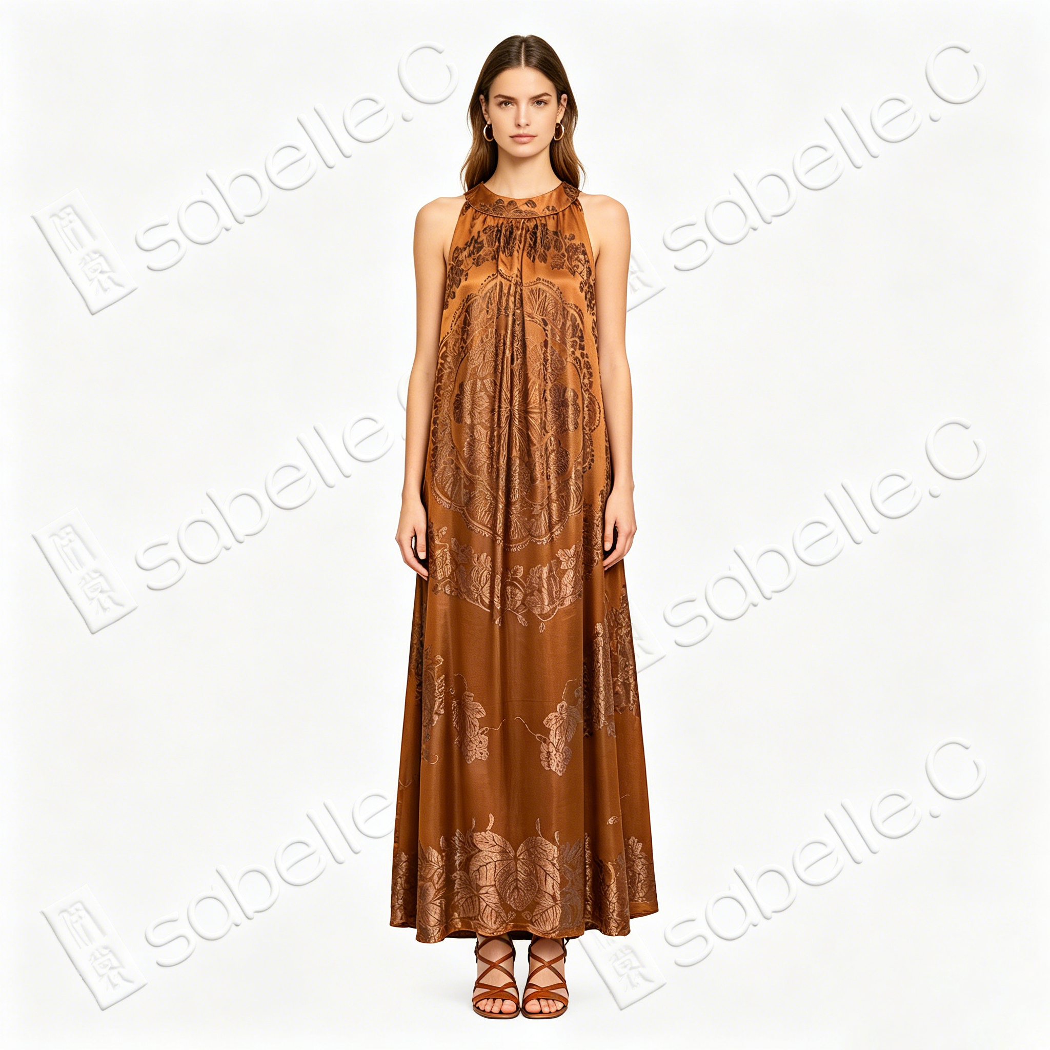 Heritage Silk Halter Dress Series - 「古韵」古董真絲老緞掛脖裙