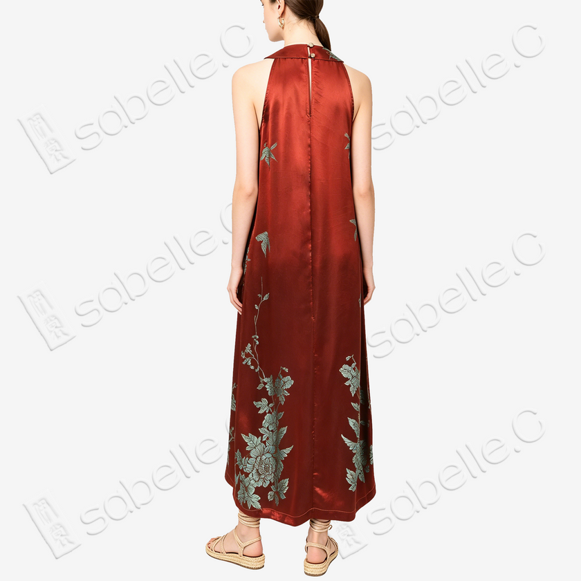 Heritage Silk Halter Dress Series - 「古韵」古董真絲老緞掛脖裙