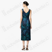 Emerald Pond Misty Lotus Gambiered Canton Silk Dress - 「碧潭煙荷」香雲紗長裙
