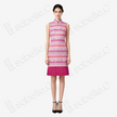 Peach Sunset Floral Brocade Pleated Hem Sleeveless Qipao - 桃霞寶相織錦百褶無袖旗袍