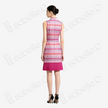 Peach Sunset Floral Brocade Pleated Hem Sleeveless Qipao - 桃霞寶相織錦百褶無袖旗袍