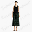 Misty Moss Ink Wash Gambiered Canton Silk Maxi Skirt - 「苔嵐墨暈」香雲紗長裙