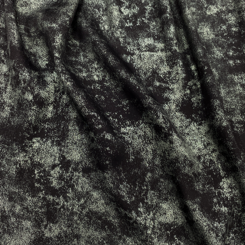 Misty Moss Ink Wash Gambiered Canton Silk Maxi Skirt - 「苔嵐墨暈」香雲紗長裙
