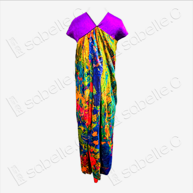 Gambiered Canton Silk Dress